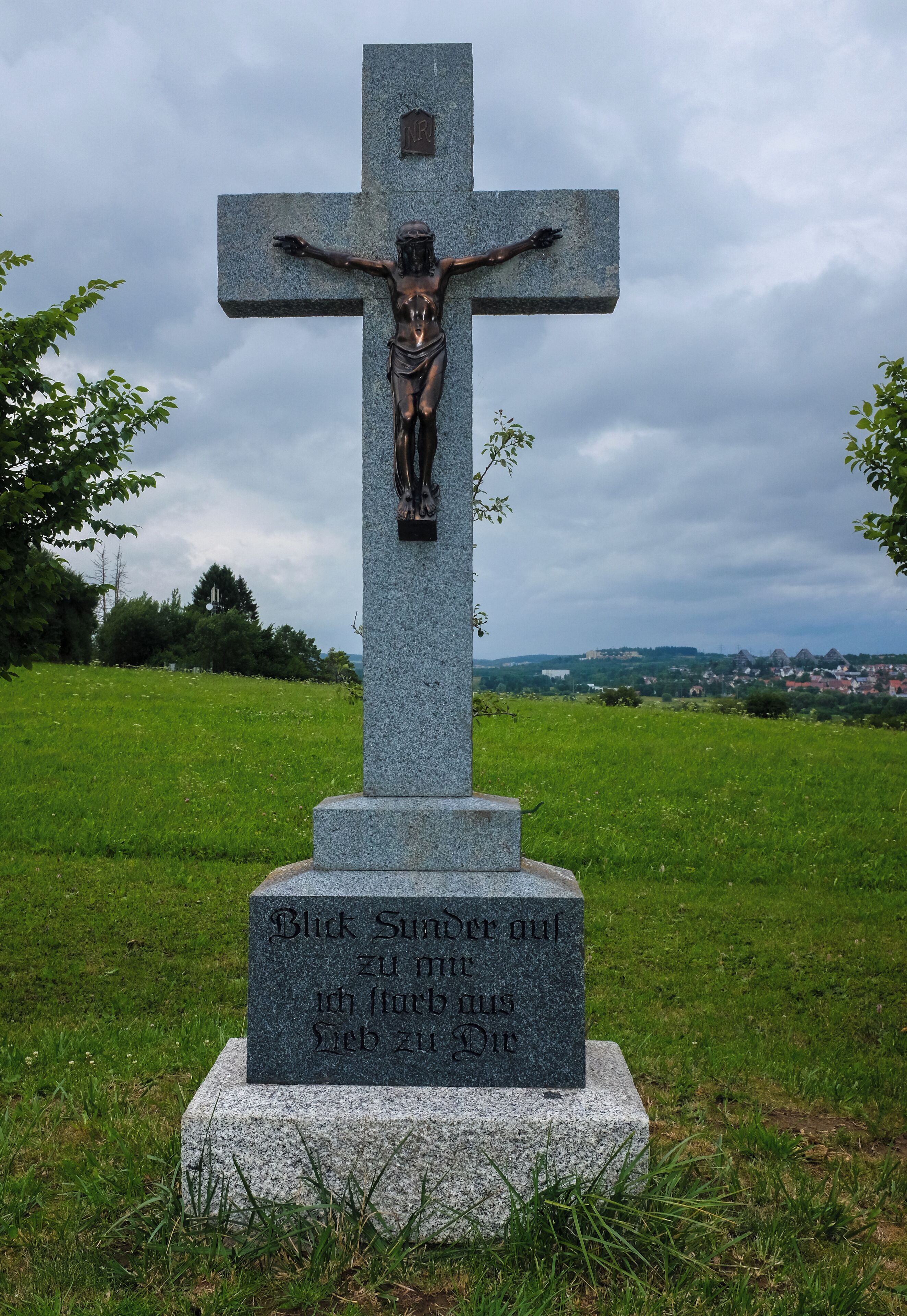 Wayside cross near Brigachtal-Überauchen, district Schwarzwald-Baar-Kreis, Baden-Württemberg, Germany