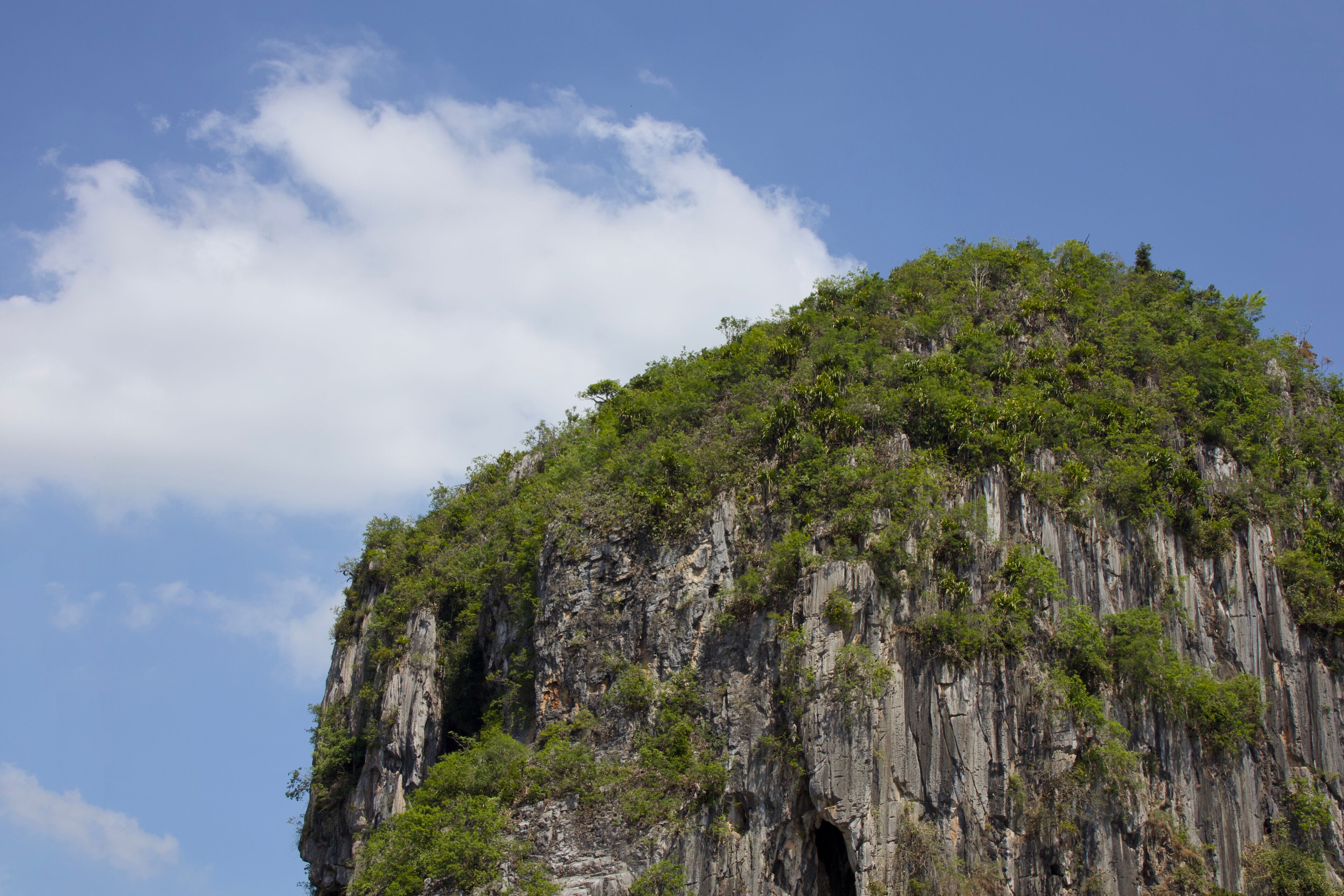 Scenic limestone cliffs in Gua Musang, Kelantan Malaysia.
