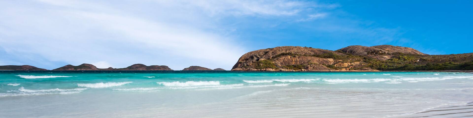 The beach at Lucky Bay located to the west of Esperance in the Cape Le Grand National Park on a beautiful day. Western Australia, Australia., Shutterstock ID 1435178906, Purchase Order: -