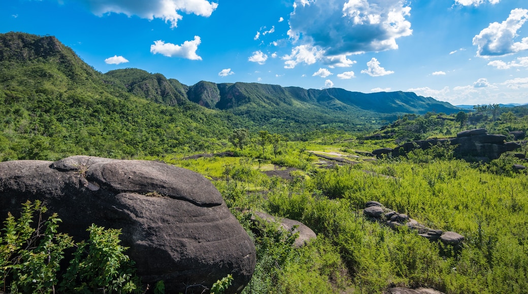 View of the beautiful Vale da Lua (Moon Valley) at Chapada dos Veadeiros (Deers Tableland) - Goiás, Brazil