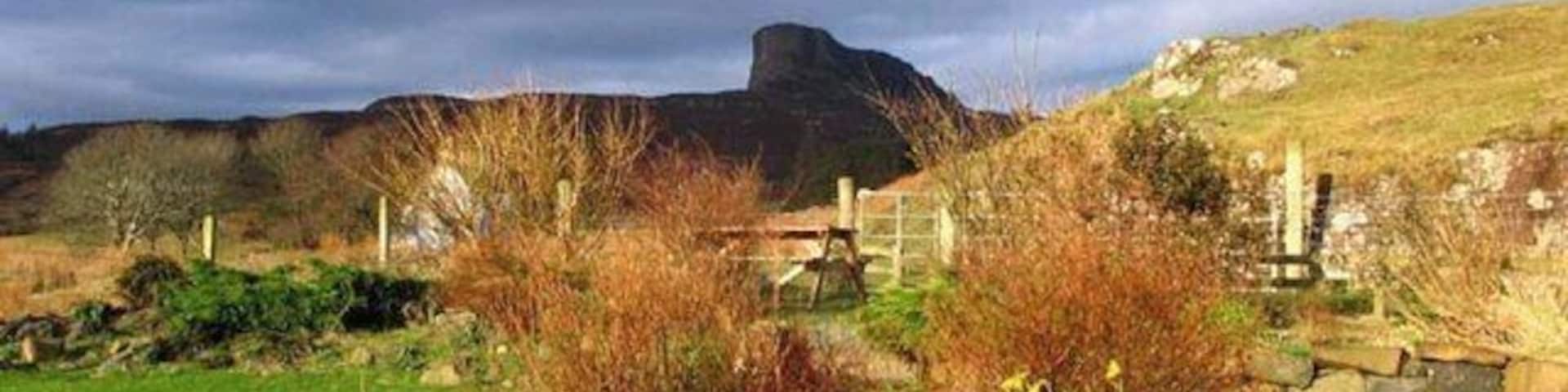 An Sgurr from 'The Barn' hostel garden