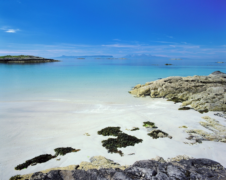 Isle of Eigg and Rum From South Morar, Highlands, Scotland