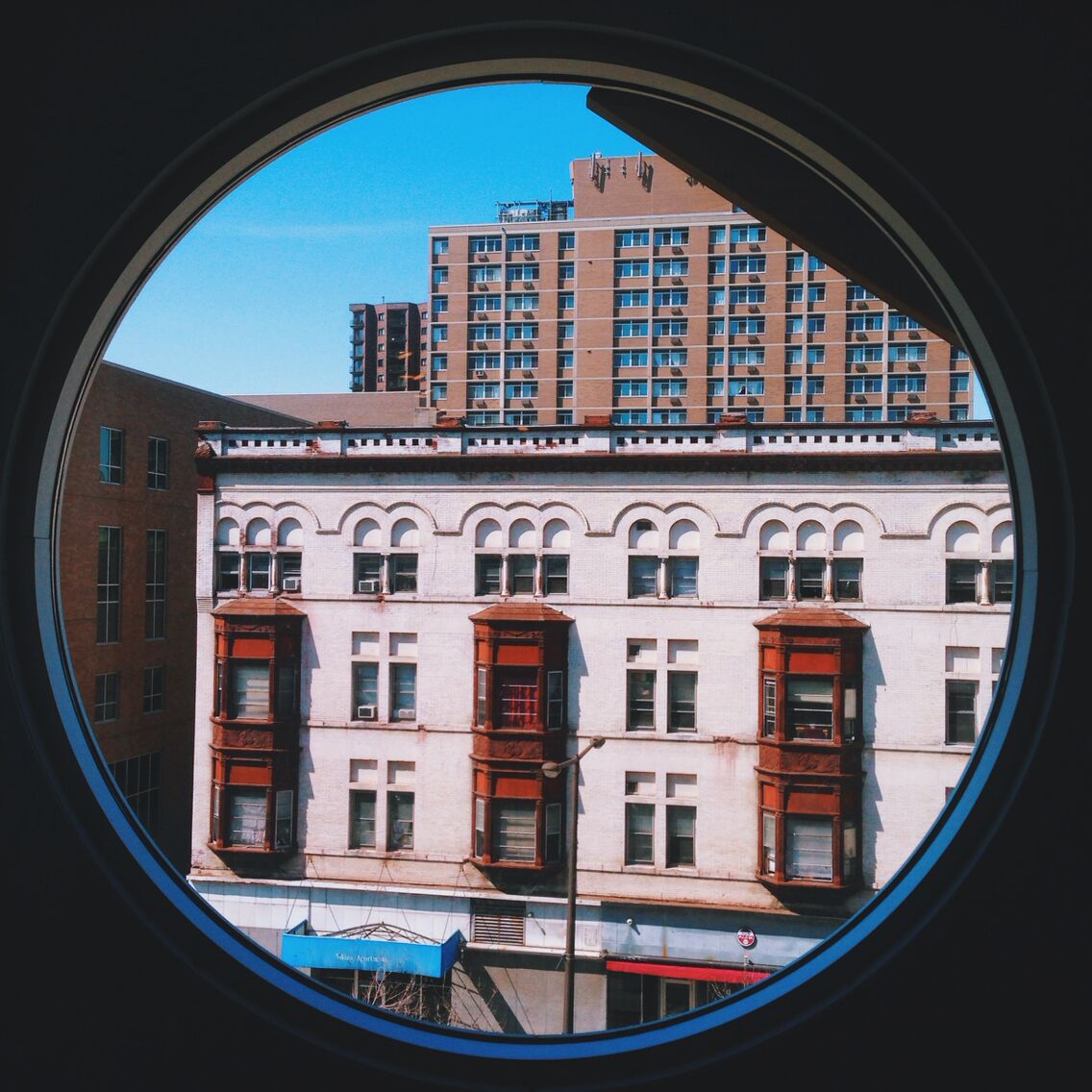 View from the window on the 4th floor of Children's Museum in St. Paul