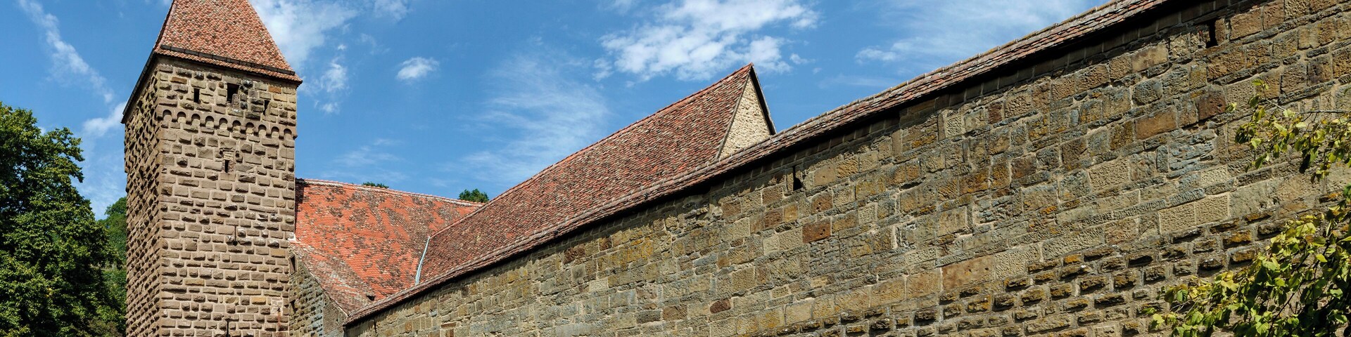Witch tower and part of the western wall, Maulbronn Monastery, Maulbronn, Germany