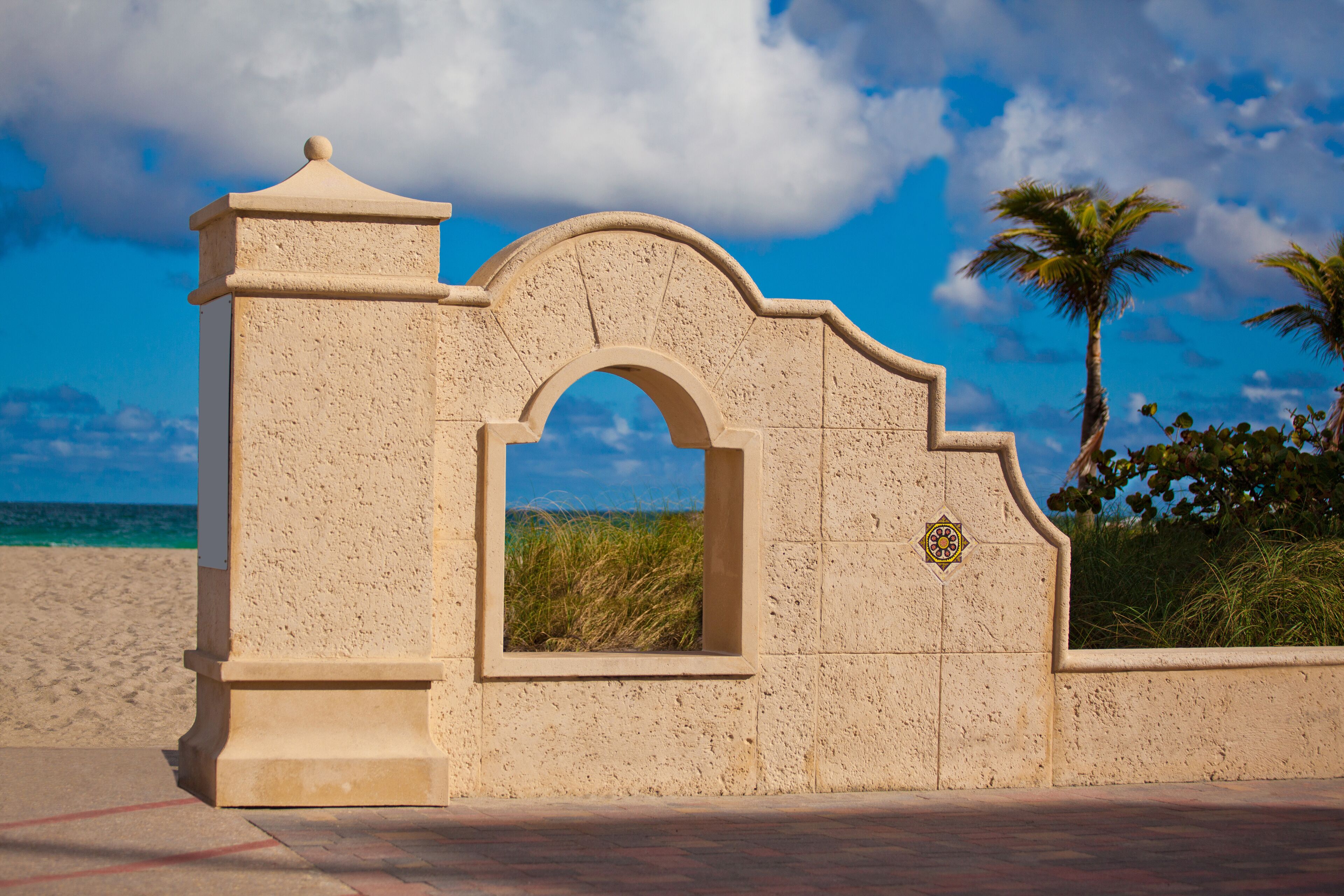 Structure at the beach with a window