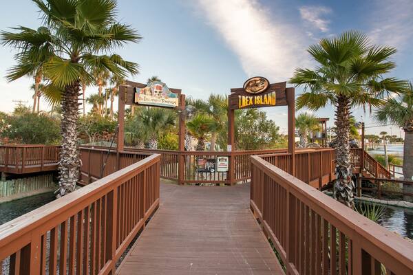 Wild Willy\'s Adventure Zone showing signage and a bridge