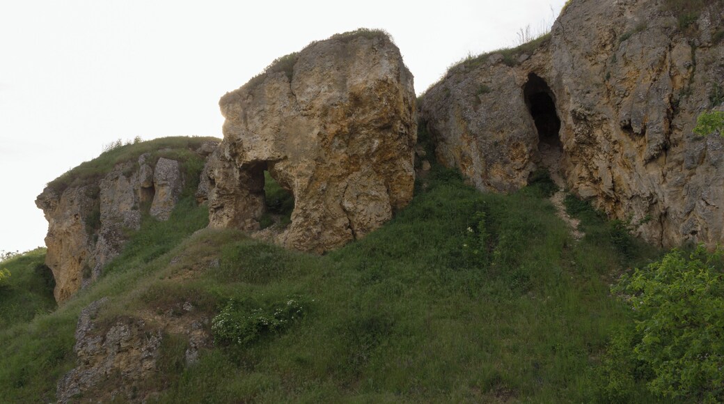 Dominante Südfront des Natruschutzgebietes Goldberg bei Pflaumloch nahe Bopfingen.