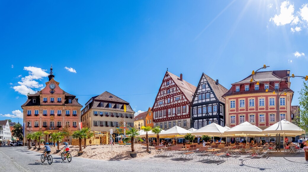 Panorama, Marktplatz, Schwaebisch Gmuend, Baden-Württemberg, Deutschland