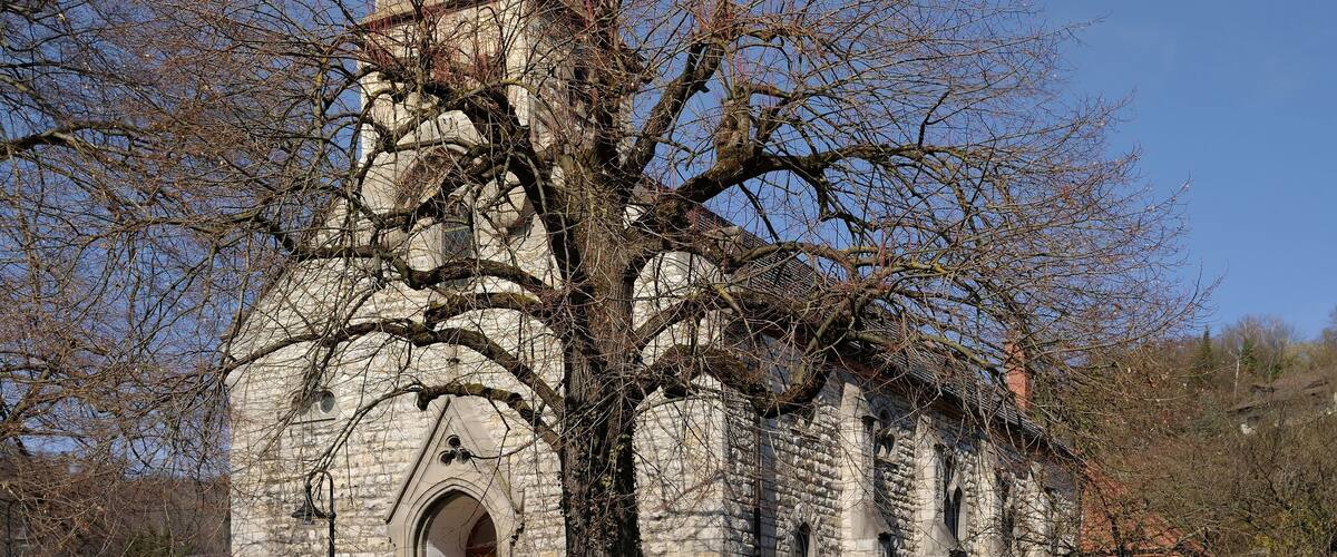 Wyhlen: the Peace Church, as seen from the south-west