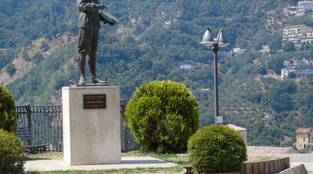 Statue of the painter Mattia Preti in Taverna (Calabria, Italy)