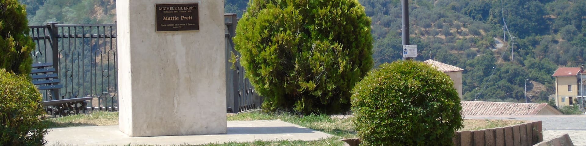 Statue of the painter Mattia Preti in Taverna (Calabria, Italy)