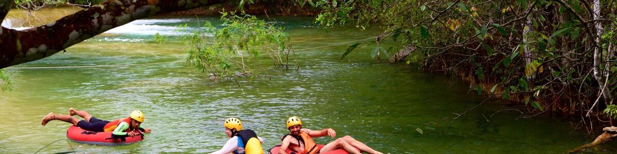 Formosa River Ecological Park featuring rafting and a river or creek as well as a small group of people