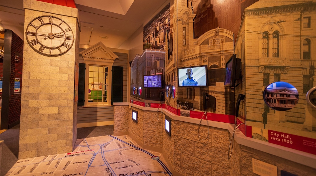 Worcester Historical Museum featuring interior views