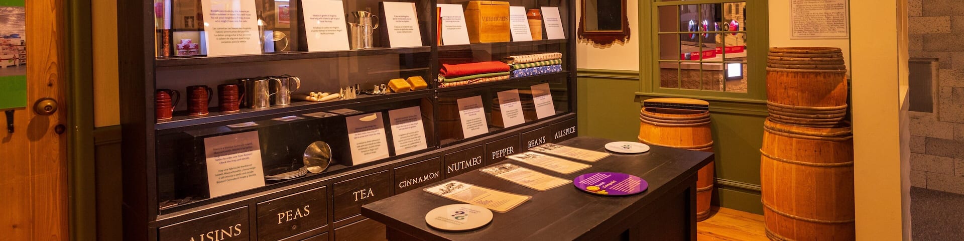 Worcester Historical Museum featuring interior views