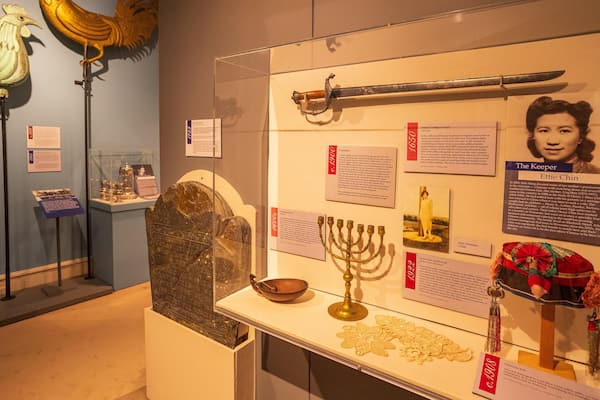 Worcester Historical Museum featuring interior views