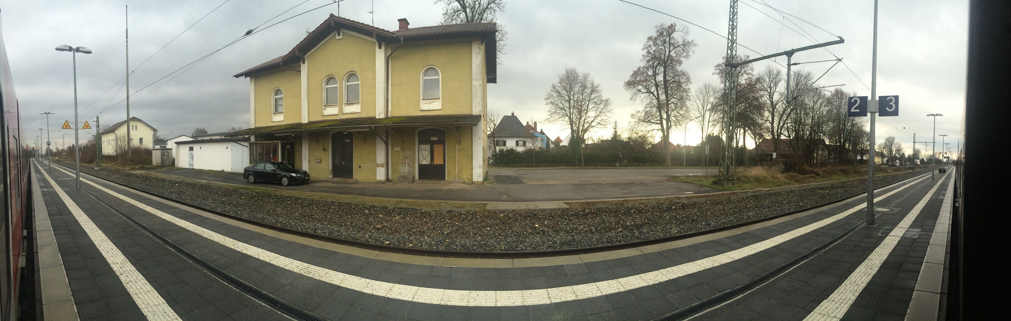 Panoramic View on the Train Station of Wallersdorf