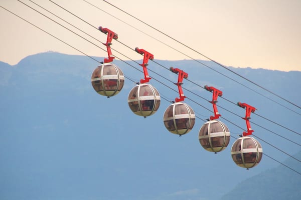 Grenoble-Bastille Cable Car featuring a gondola