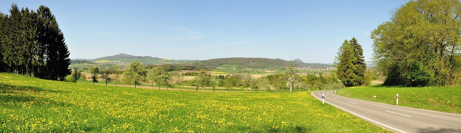 Germany, Baden-Württemberg, view of the Hegau above Randegg