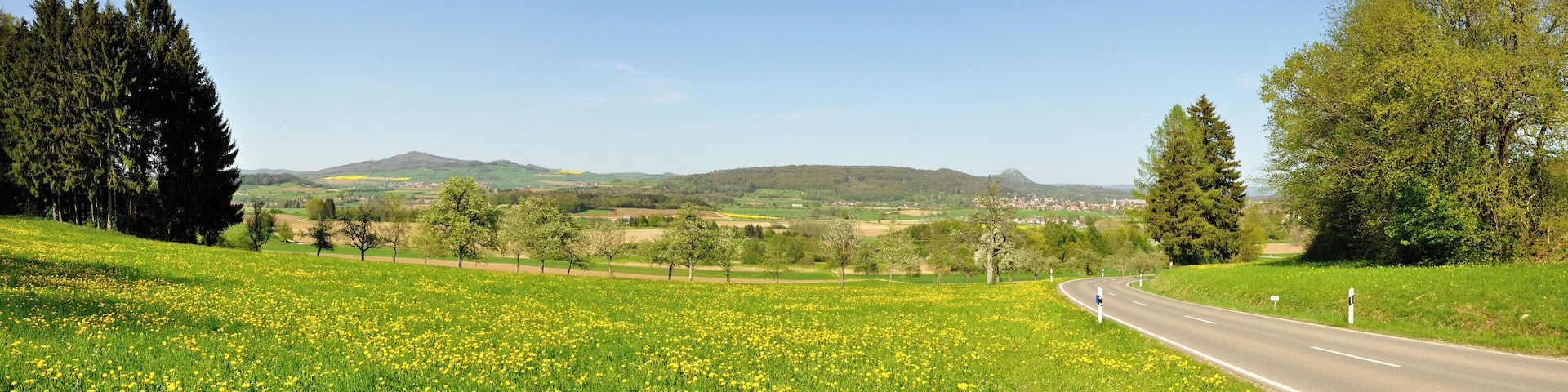 Germany, Baden-Württemberg, view of the Hegau above Randegg