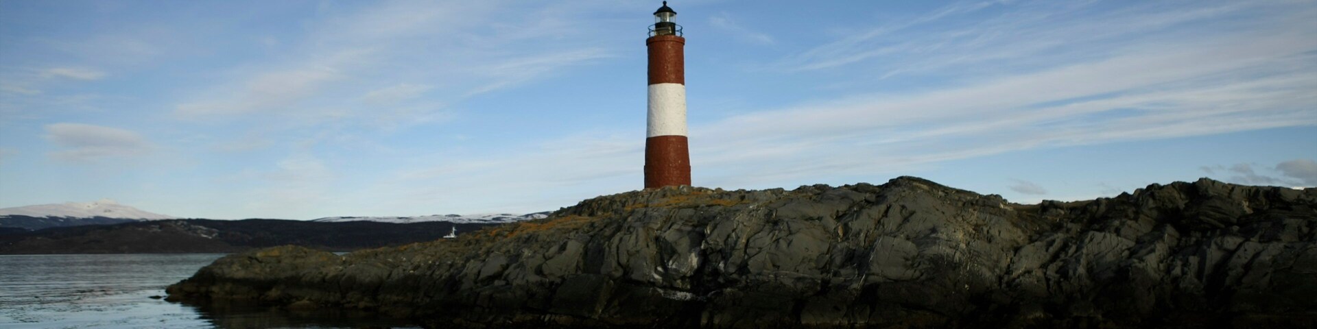 Tierra del Fuego which includes a lighthouse and general coastal views
