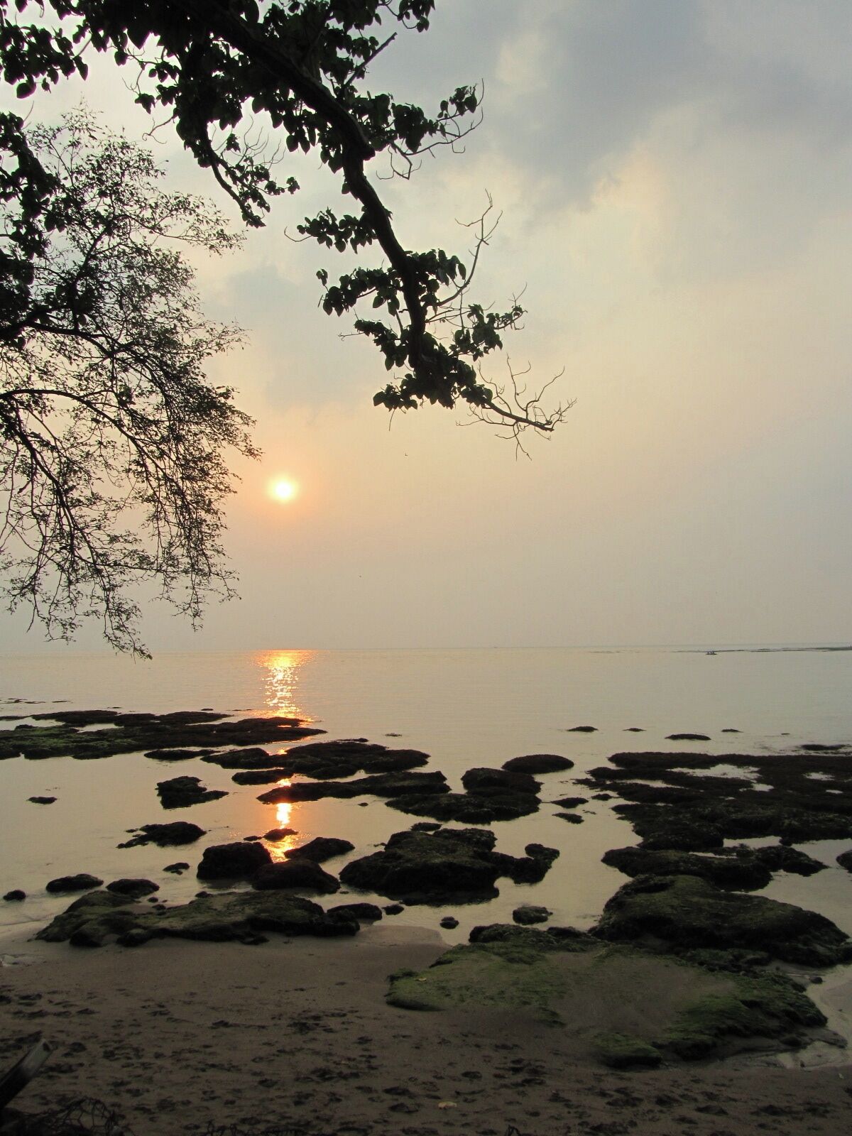 From our bungalow. Nothing beats that serenity. #beach #sunset