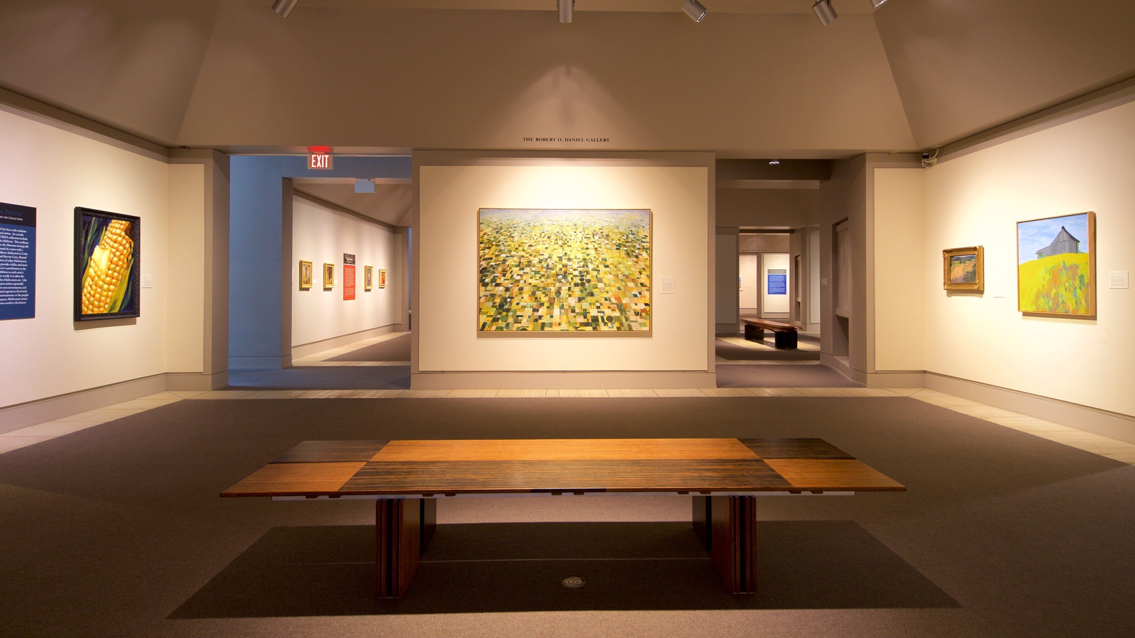 Cedar Rapids Museum of Art showing interior views and art