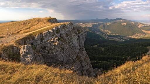 Jura Mountains, view from Mont d'Or to Mont Suchet and Jougne, French-Swiss border