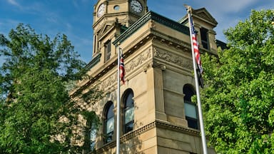 Auglaize County Courthouse in downtown Wapakoneta, Ohio. USA 2024