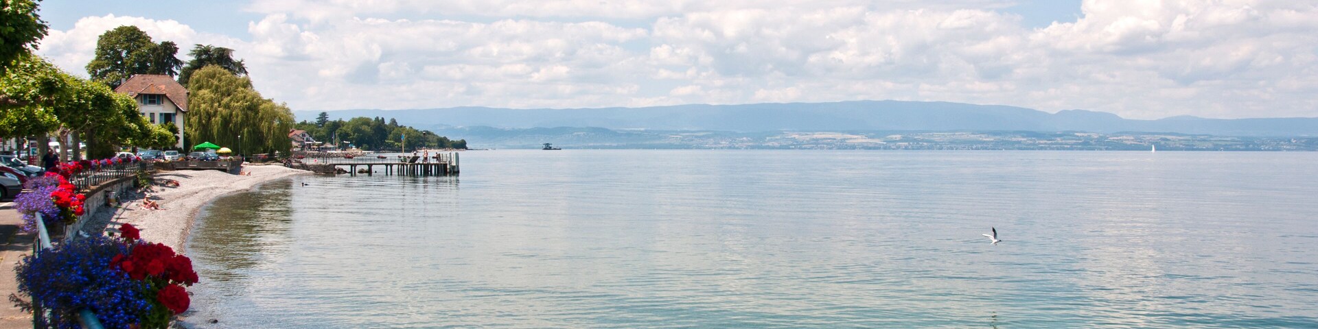 Publier, Amphion-les- Bains beach, Lake Geneva, near Evian-les-Bains