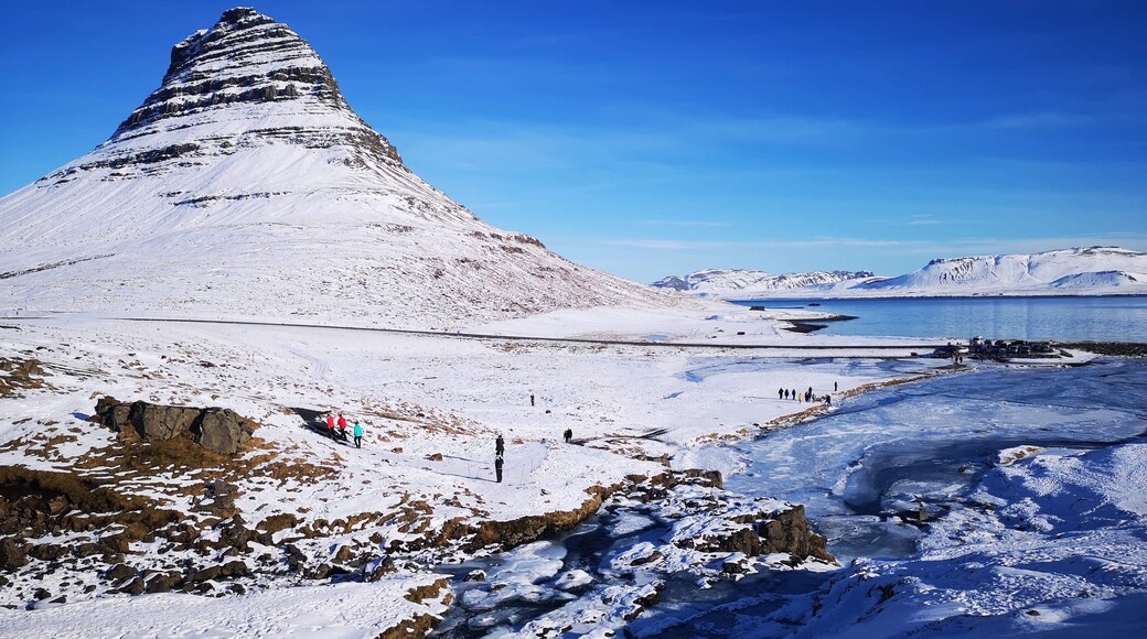 The famous Game of Thrones Kirkjufell mountain on the Snaefellsnes Peninsula Iceland