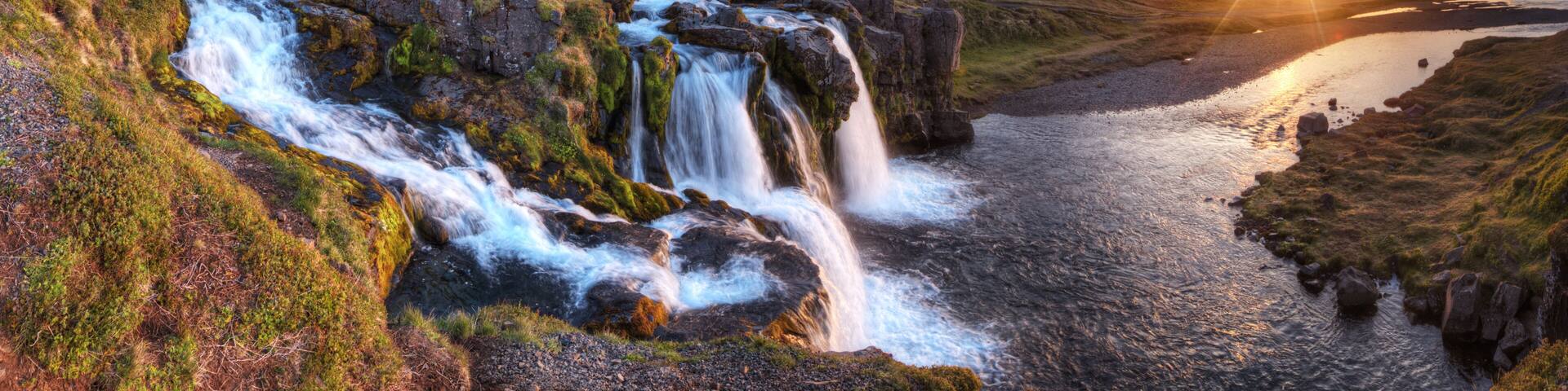 Kirkjufell mountain with waterfalls, Iceland