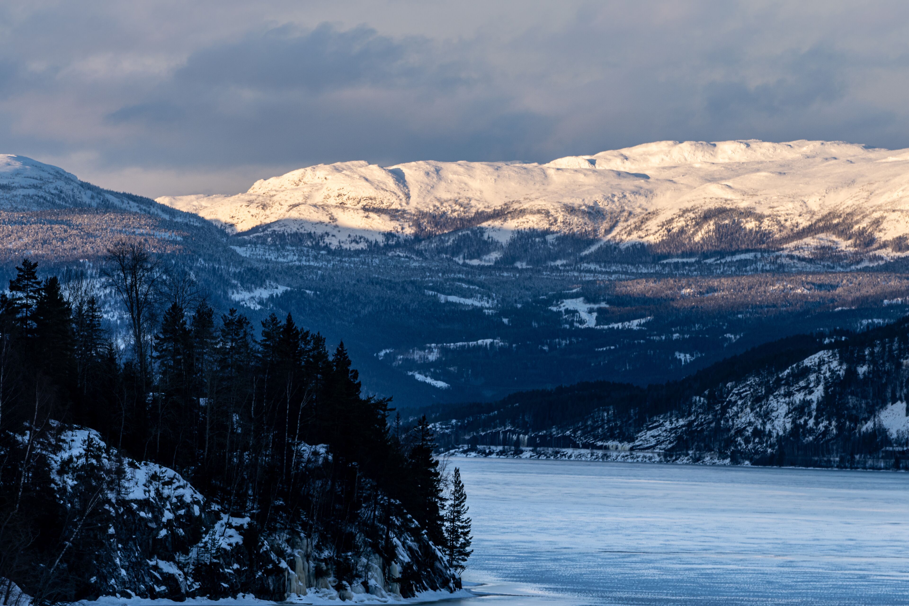The Norefjell mountain range near the Norwegian city of Noresund
