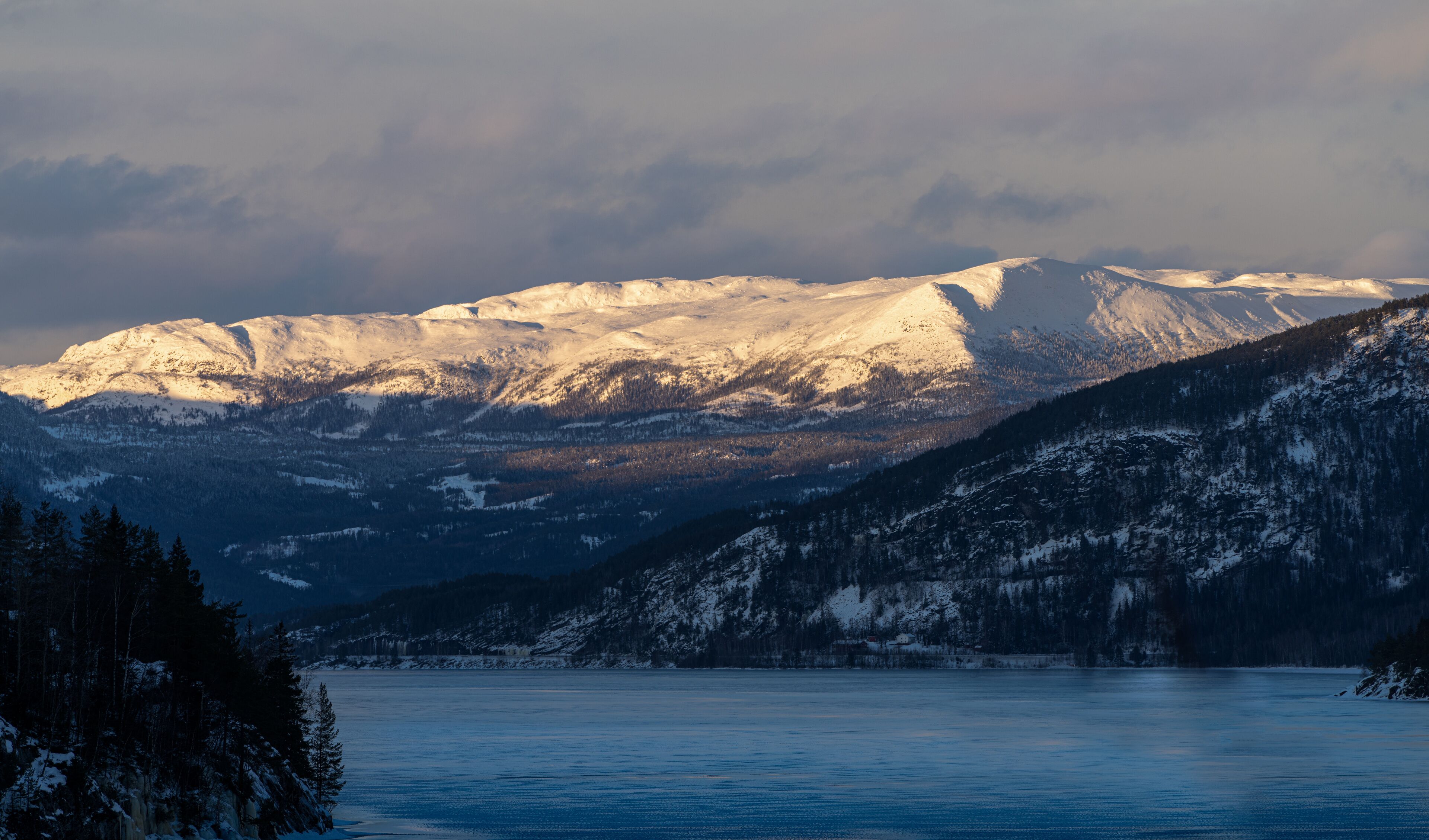 The Norefjell mountain range near the Norwegian city of Noresund