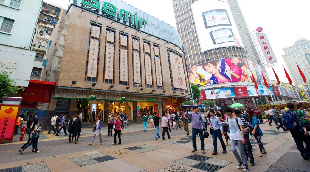 Beijing Road Pedestrian Street showing a high rise building, a city and street scenes