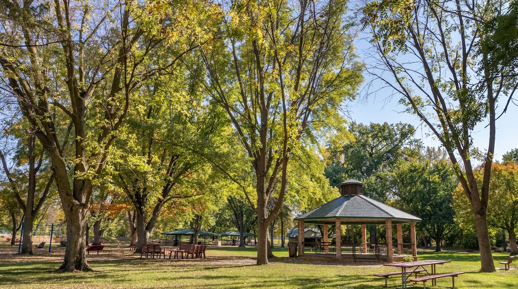 Picnic area in Jordan Minnesota public park
