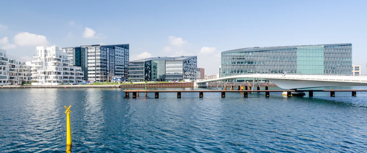 Moderne Büro- und Appartementhäuser, Islands Brygge, Sydhavnen, Kopenhagen, Dänemark