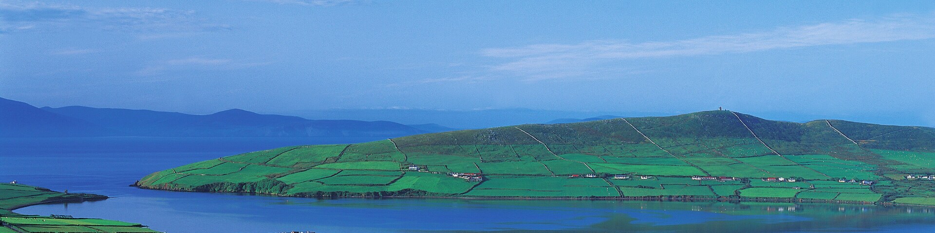 aerial view of a settlement by the sea