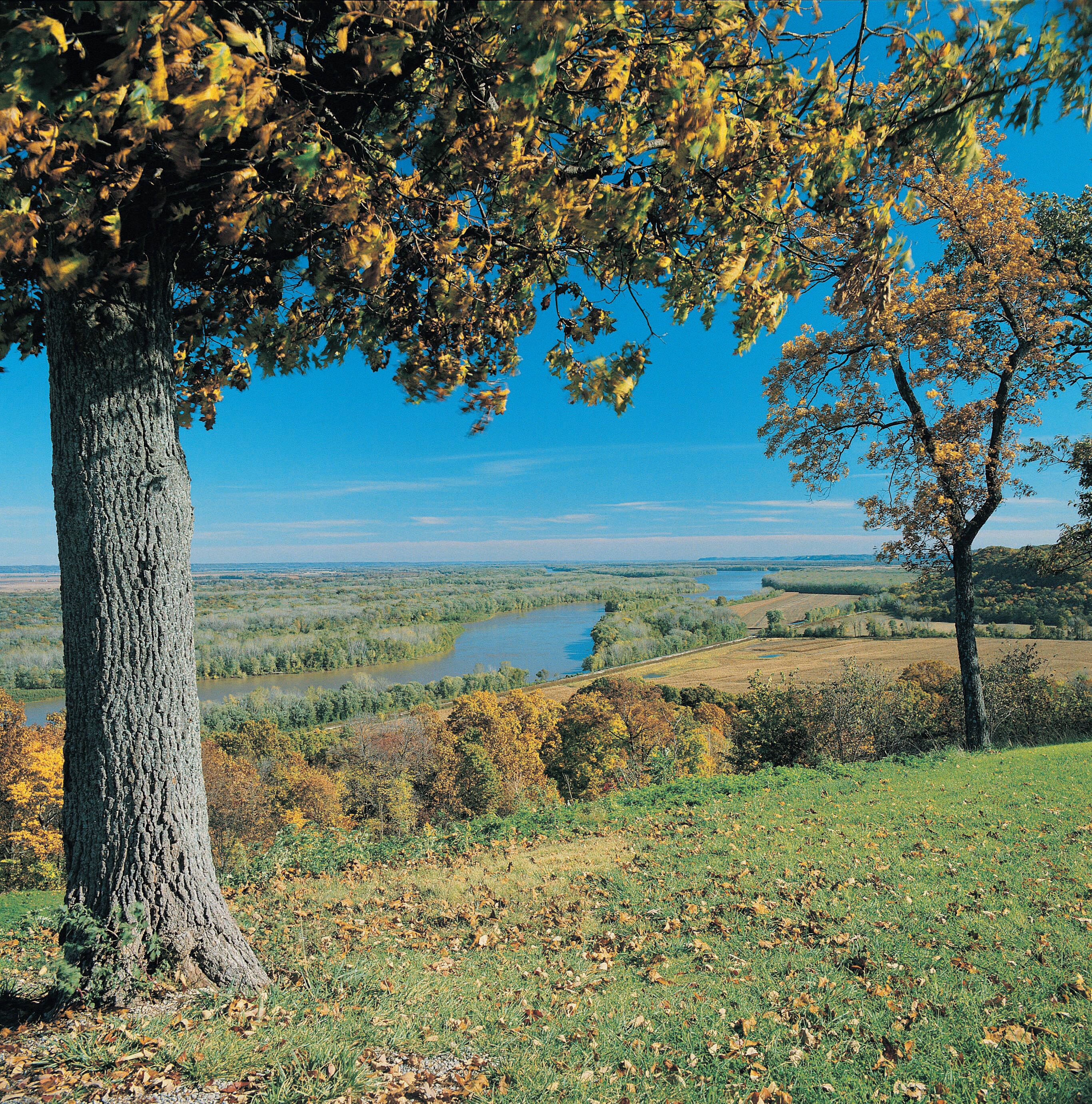 The Mississippi River near Hannibal, Missouri, USA