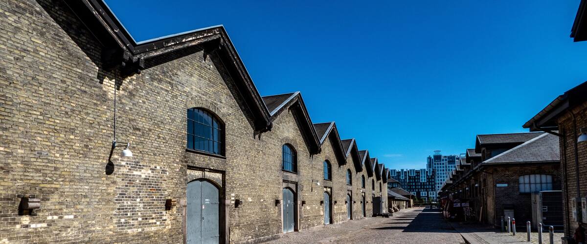 Copenhagen, Denmark, A street in the famous Meatpacking district.