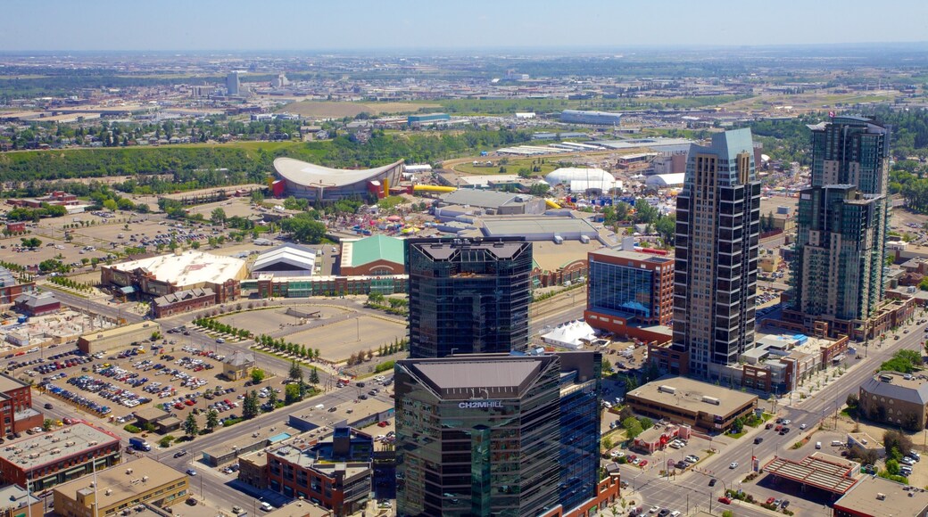 Alberta which includes a city and a high rise building
