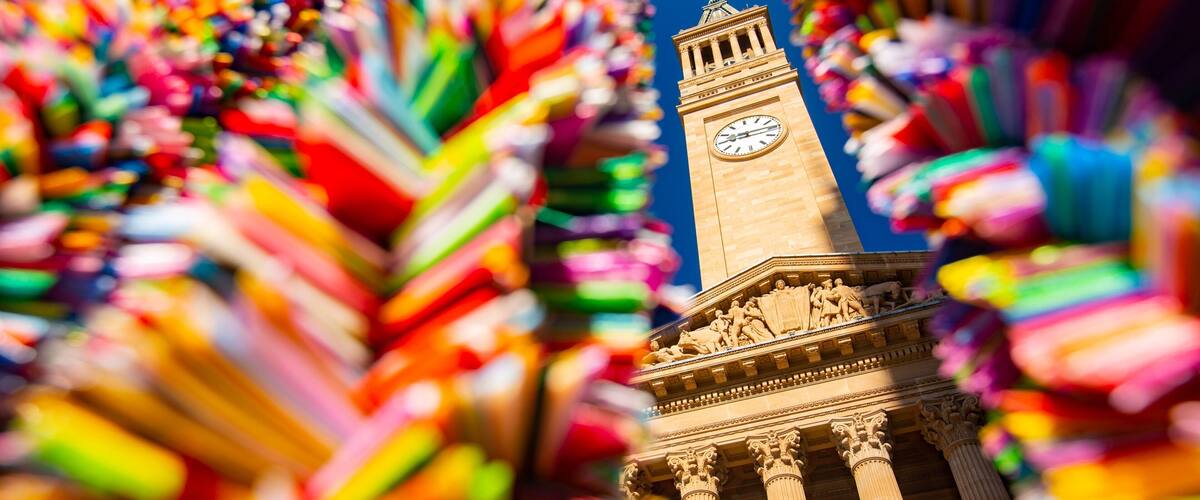 Brisbane City Hall featuring heritage elements