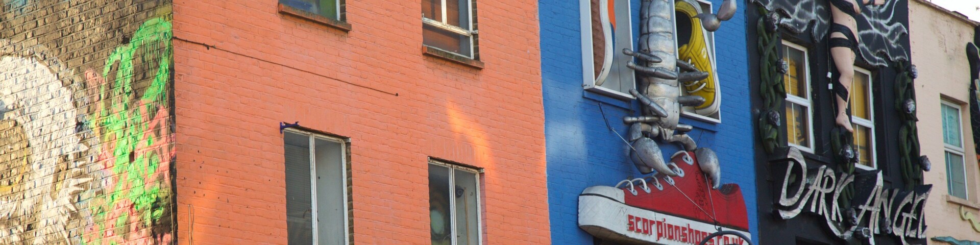 Camden High Street which includes signage
