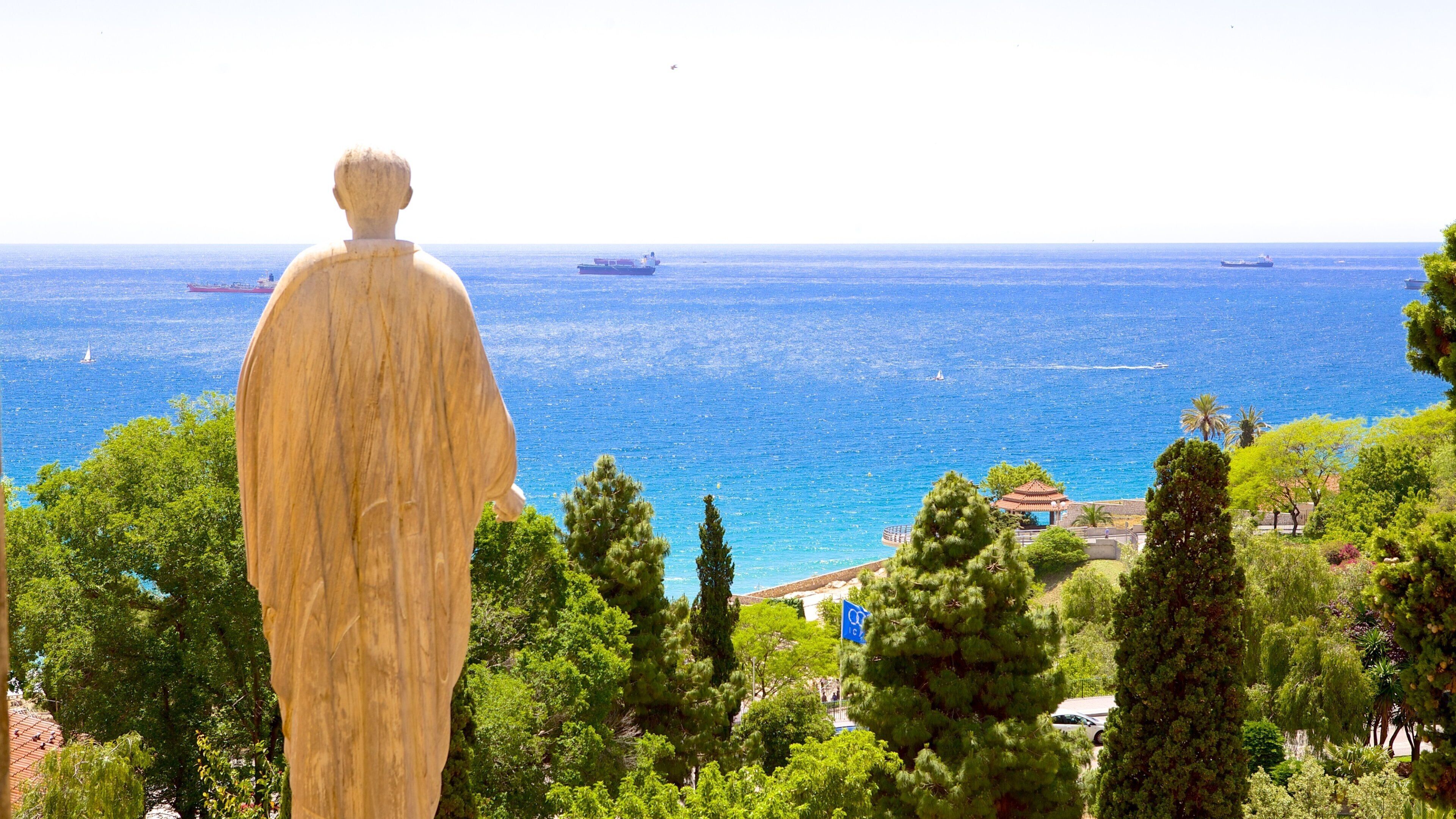 National Archaeological Museum of Tarragona which includes a statue or sculpture, general coastal views and landscape views