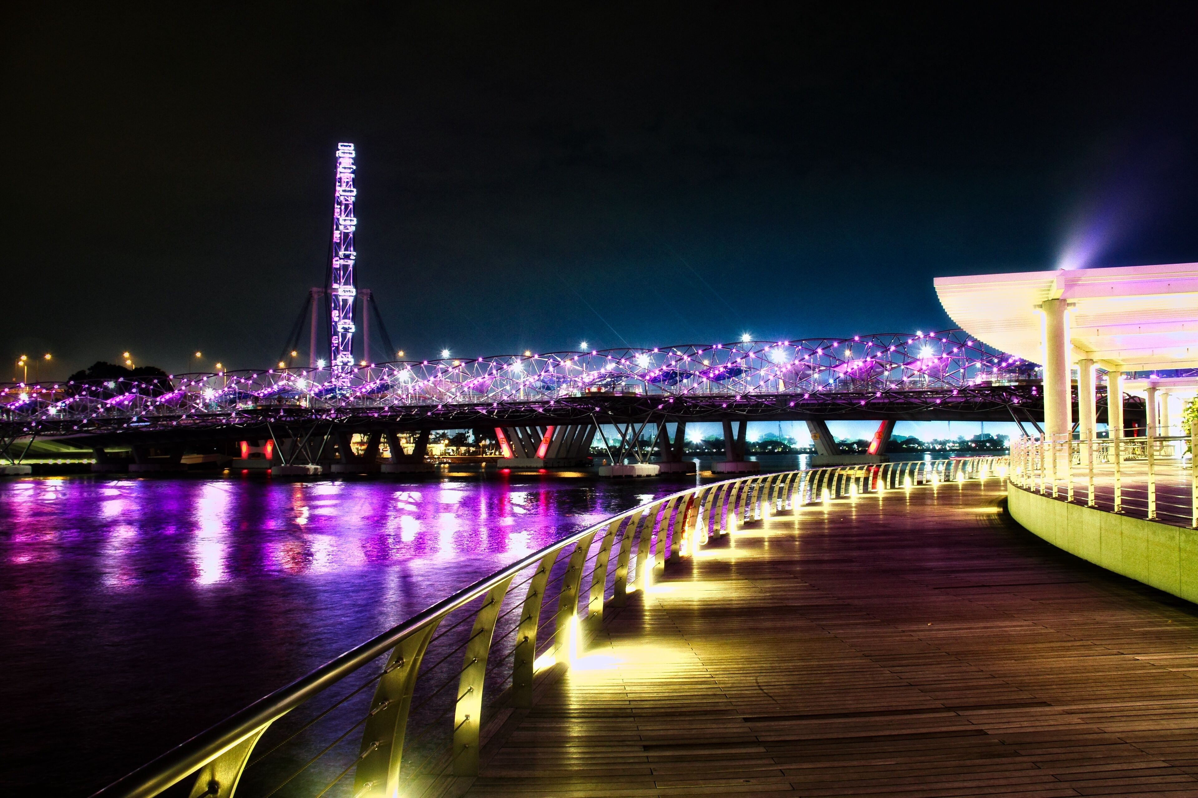 Singapore Walking Path at Night