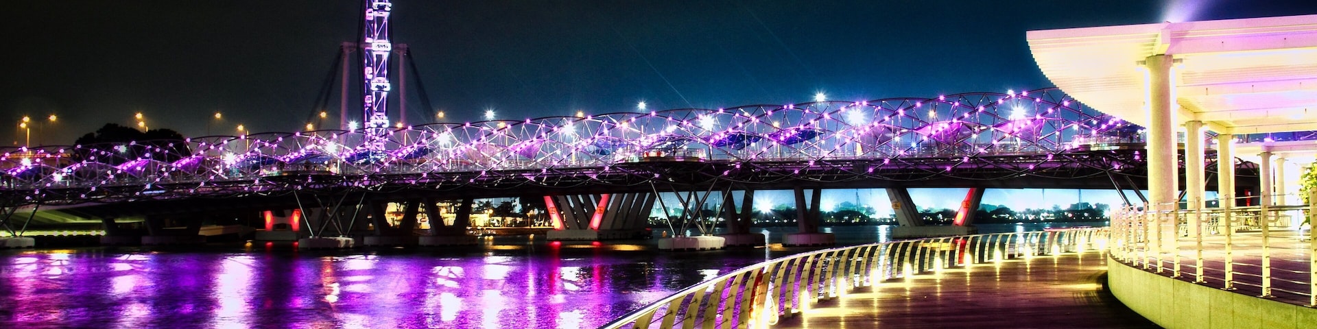 Singapore Walking Path at Night