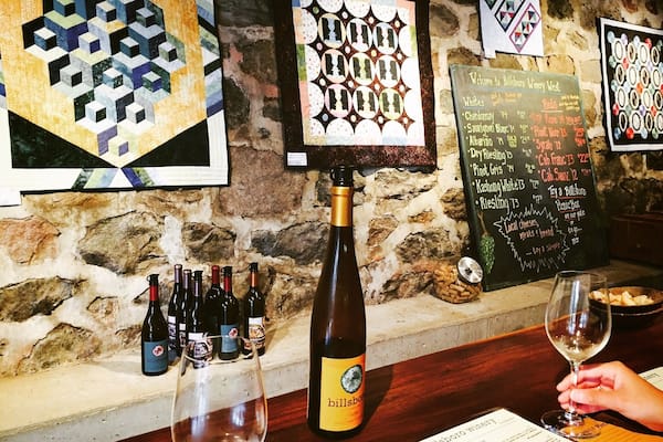 Billsboro Winery is a short drive up a wooded area next to Seneca Lake in the Finger Lakes region of Western NY. For a few dollars, you can taste both red and white wines. Riesling is the type of wine most commonly grown in the region. #winery #fingerlakes #winetasting