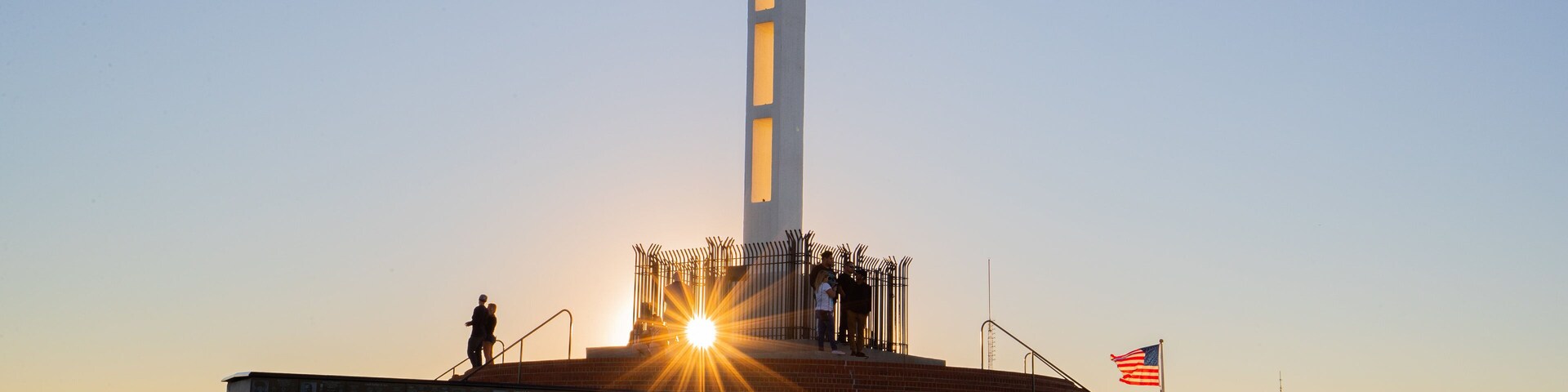 Mount Soledad which includes a monument, a sunset and religious aspects