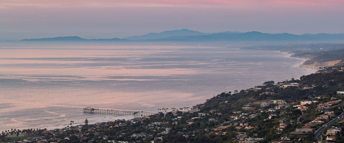 Mount Soledad featuring general coastal views, a coastal town and landscape views