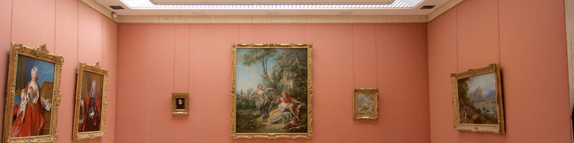 Timken Museum of Art featuring interior views and art