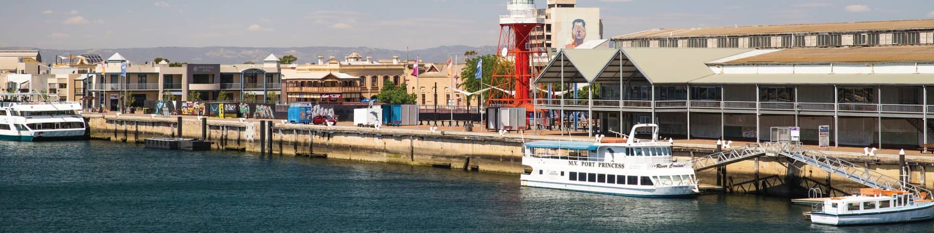 Port Adelaide showing a bay or harbour